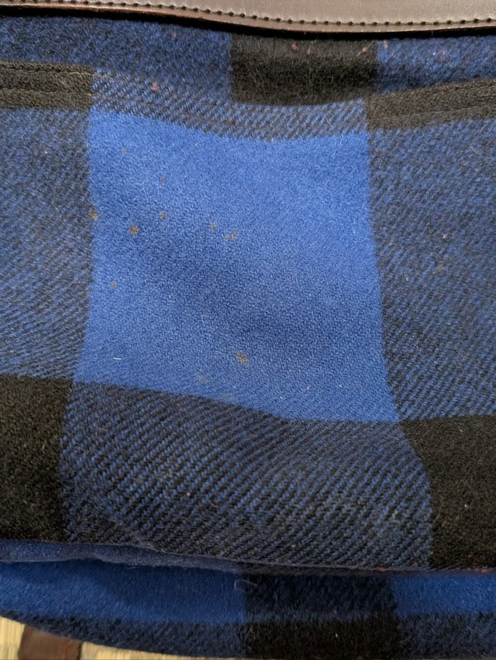 RARE Filson Medium Wool Field Bag Blue Buffalo Check Made in USA